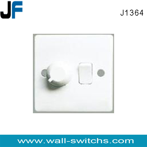 J1364 1gang switch with dimmer/speed control  white colour Bangladesh bakelite switch and dimmer